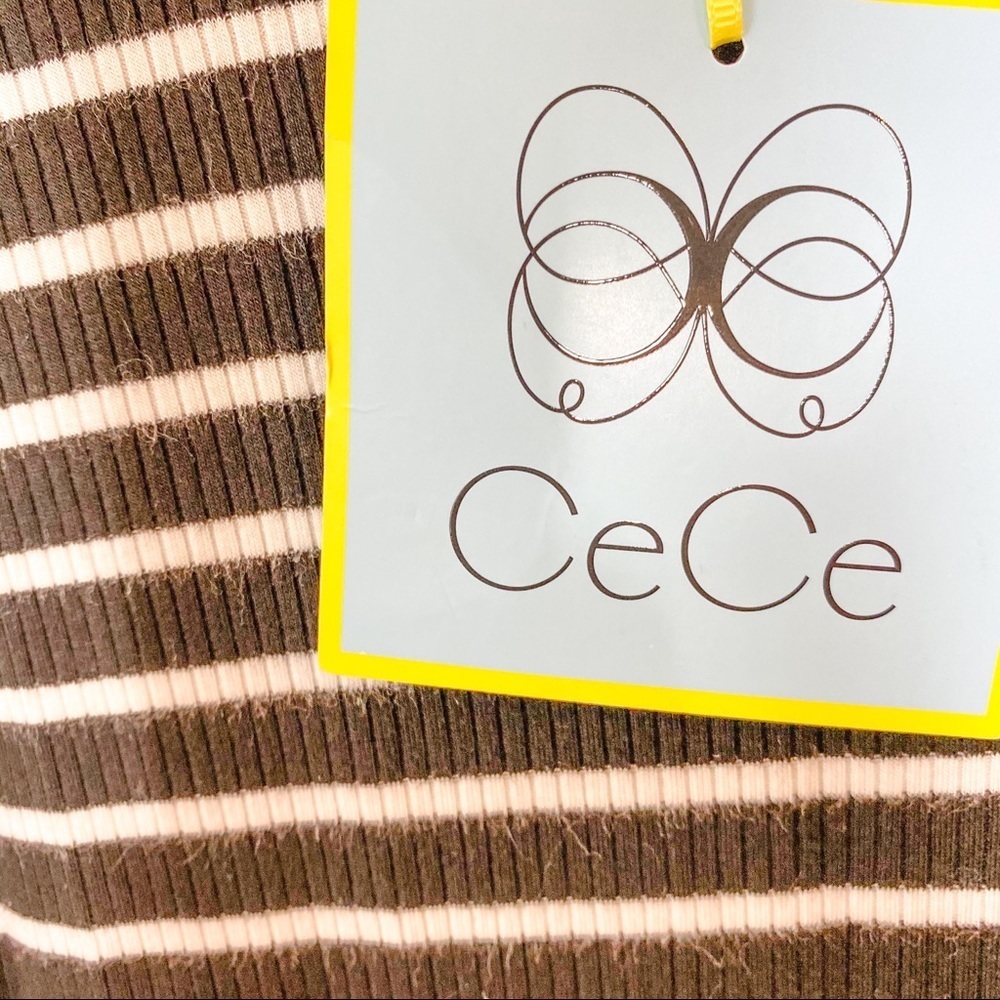CeCe Tie Rib Knit Stripe Dress - Picture 6 of 9